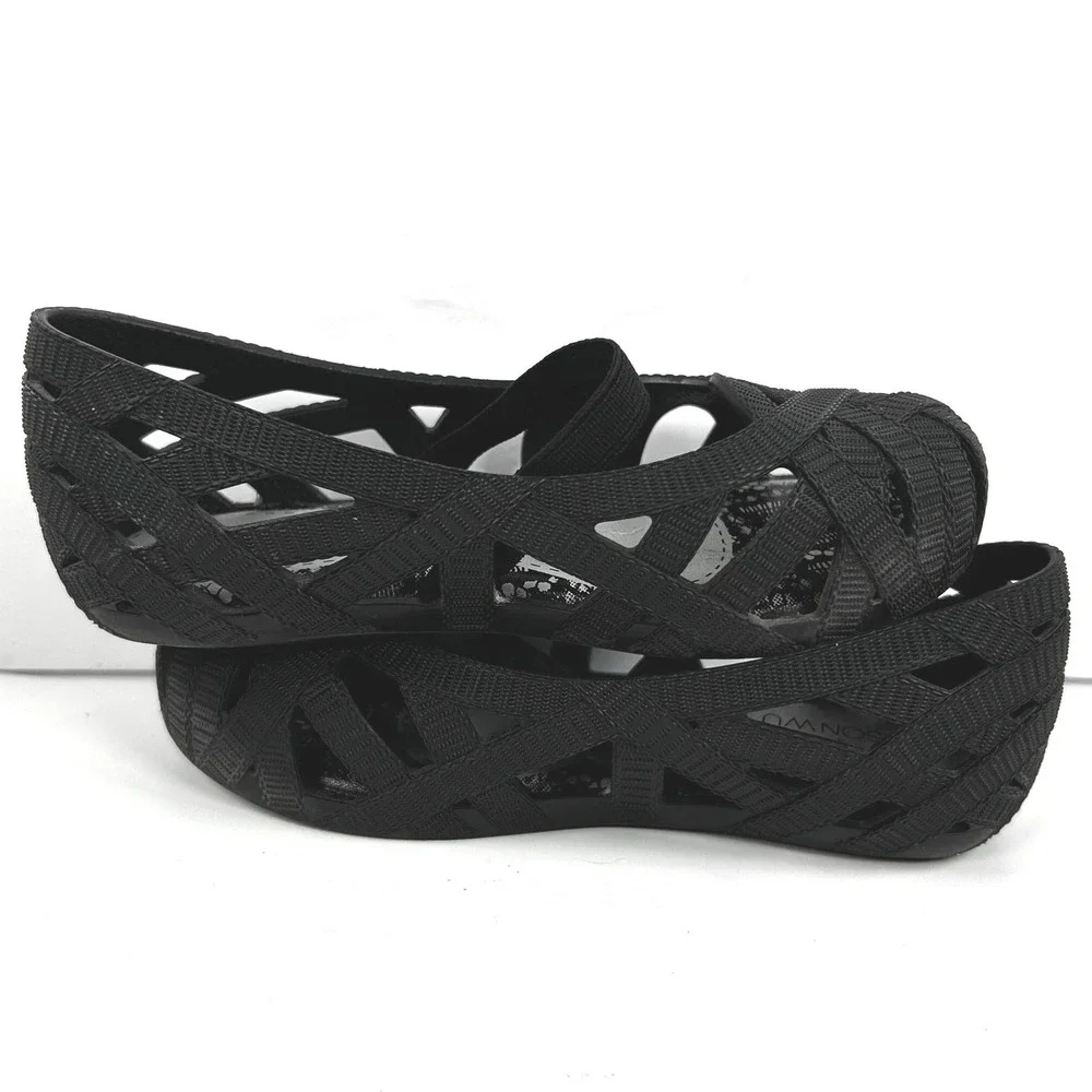 Mini Melissa Jason Wu Jean Black Jelly Mary Jane Flats Kids Size 8 USA